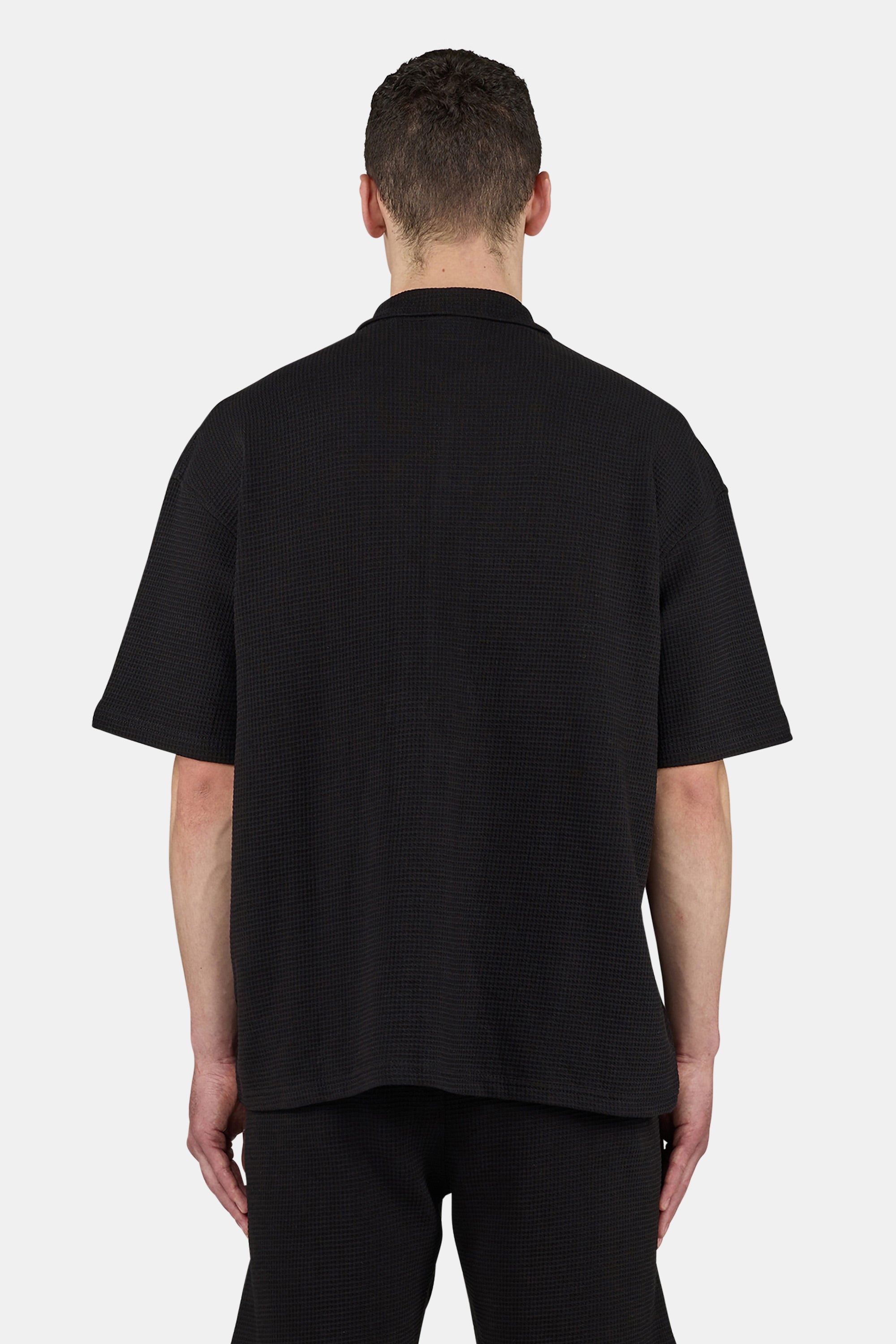 Signar Waffle Shortsleeve Shirt Washed Black