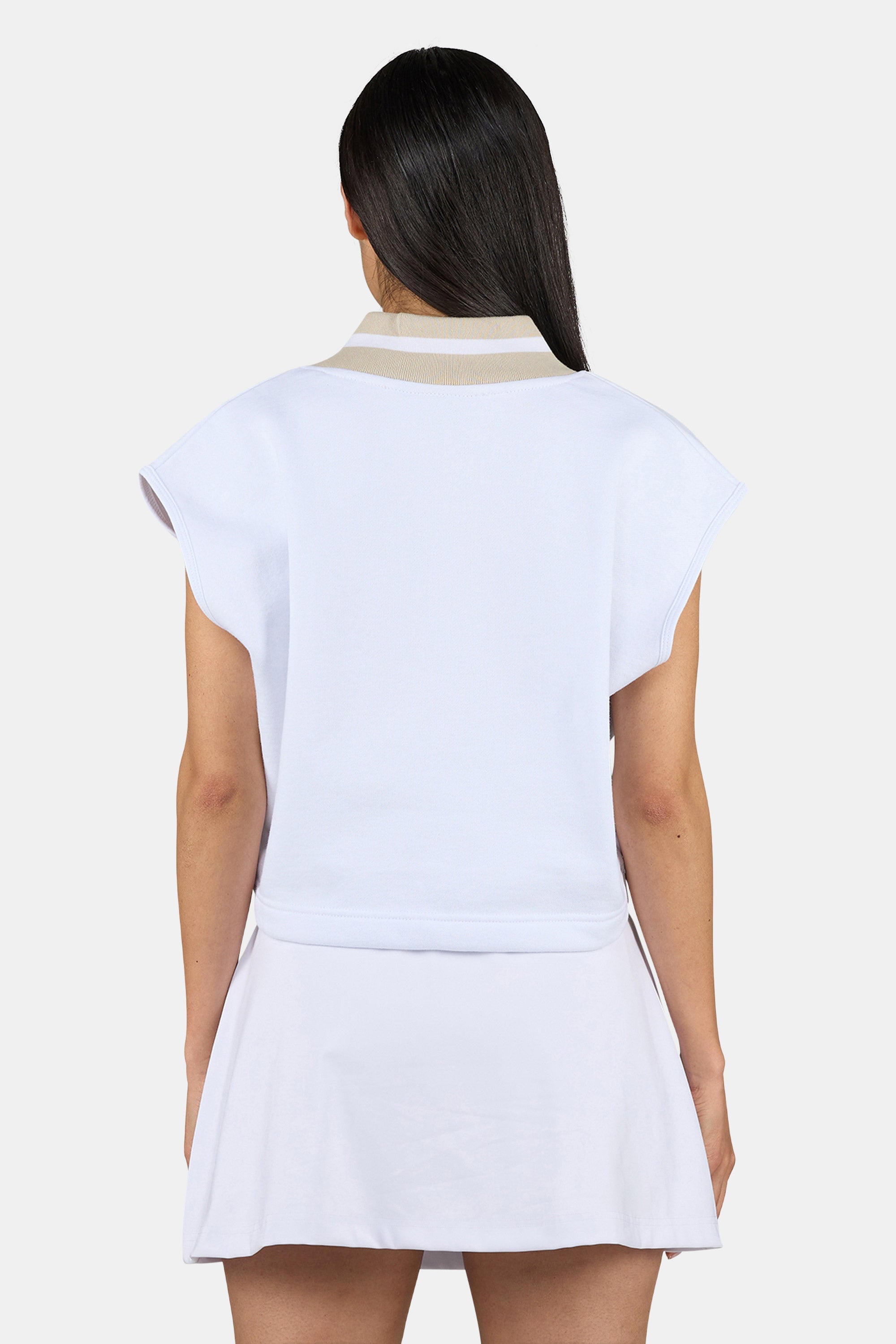 Junta V-Neck Vest White