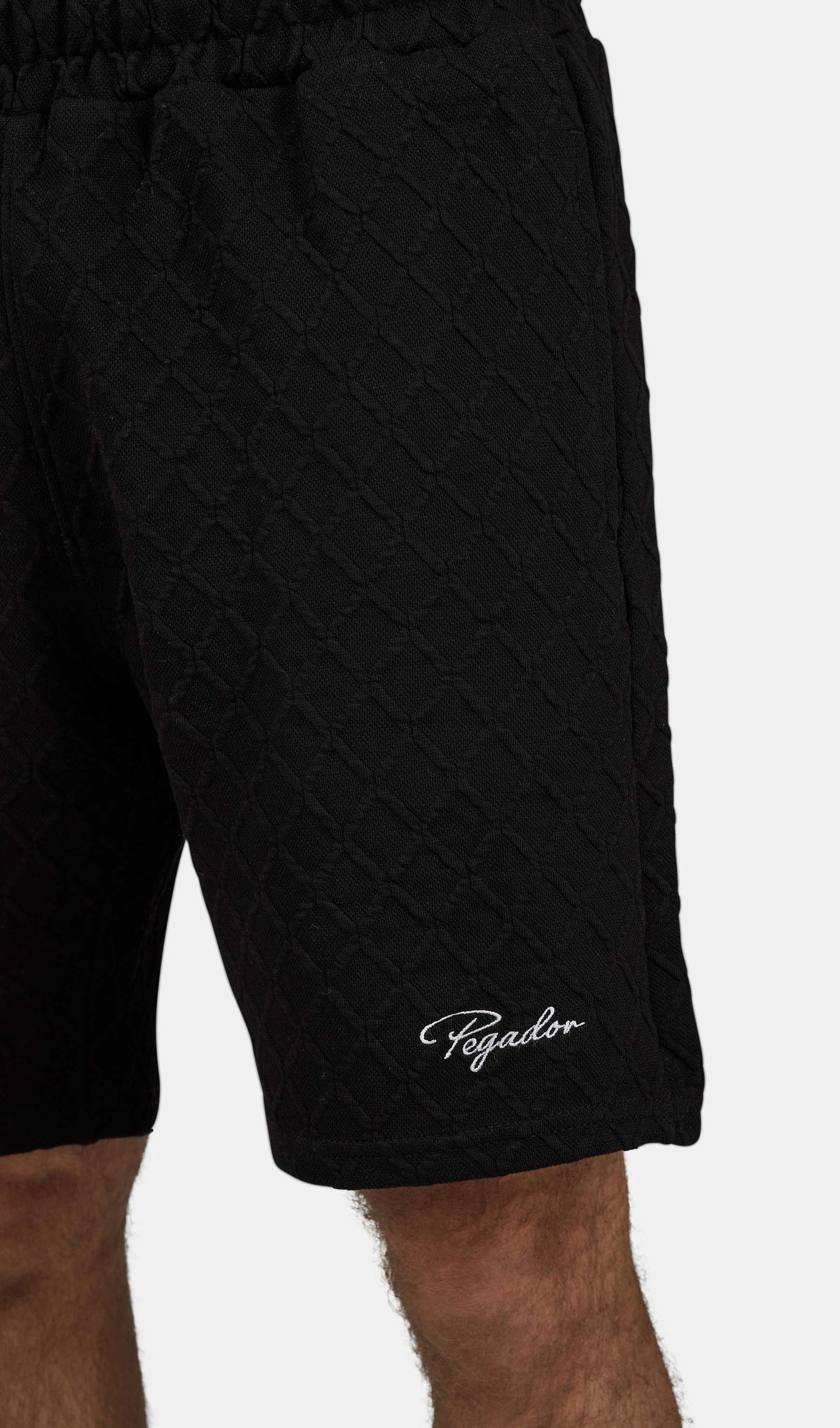 Jovren Structured Shorts Black White