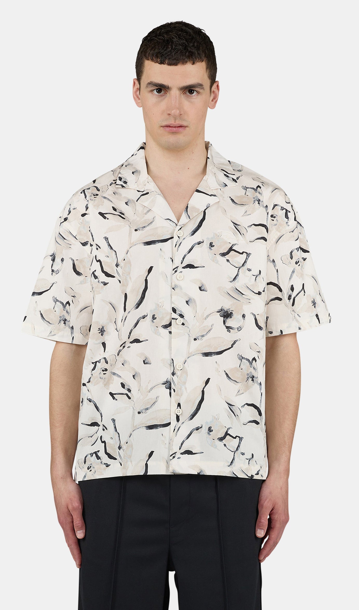 Novo Printed Summer Shirt Unbleached