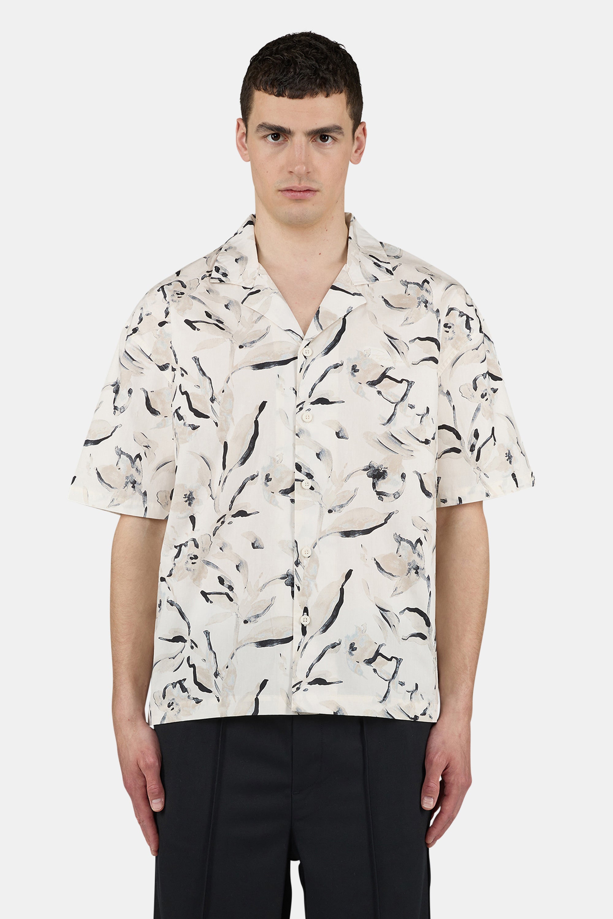 Novo Printed Summer Shirt Unbleached