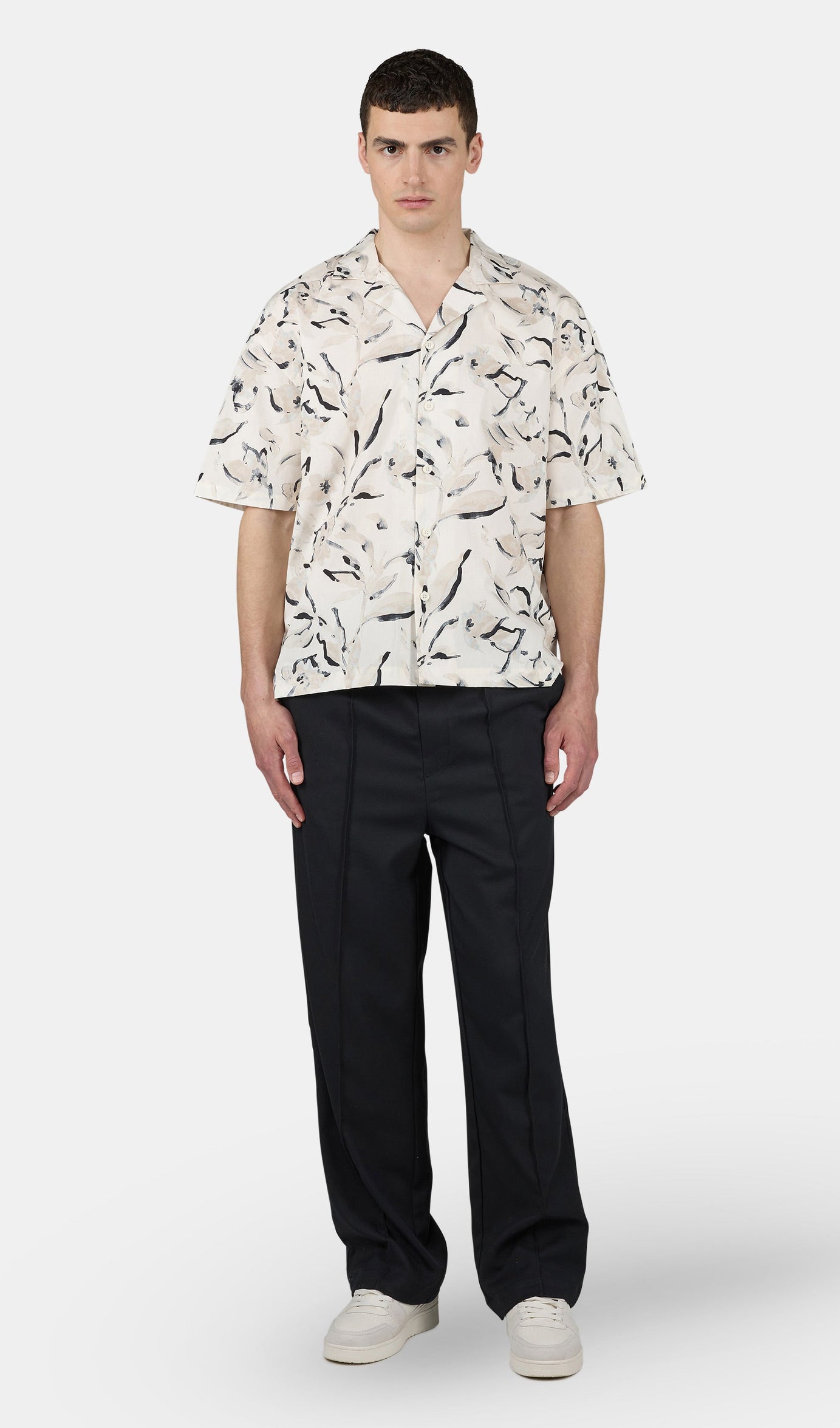 Novo Printed Summer Shirt Unbleached