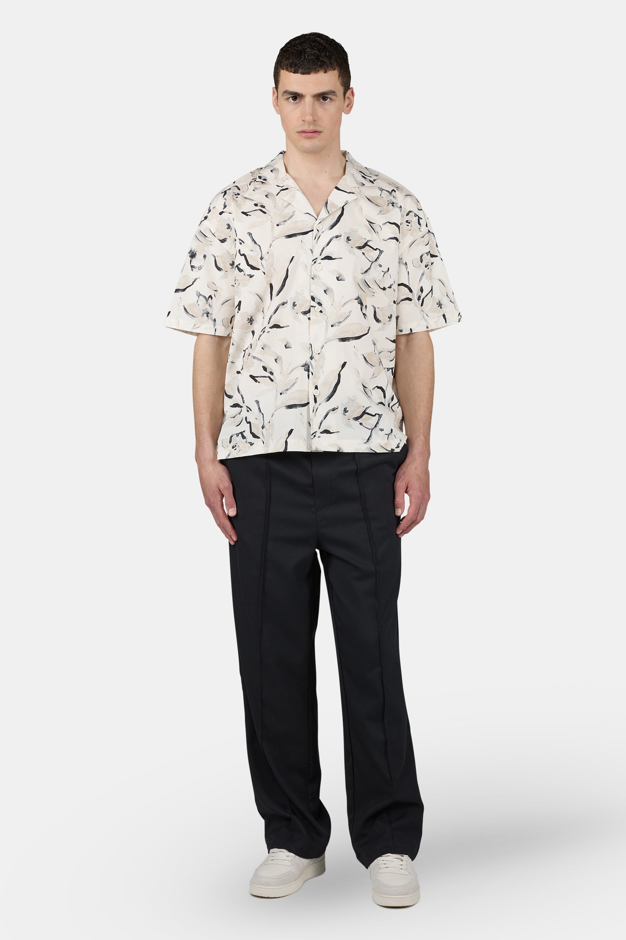 Novo Printed Summer Shirt Unbleached