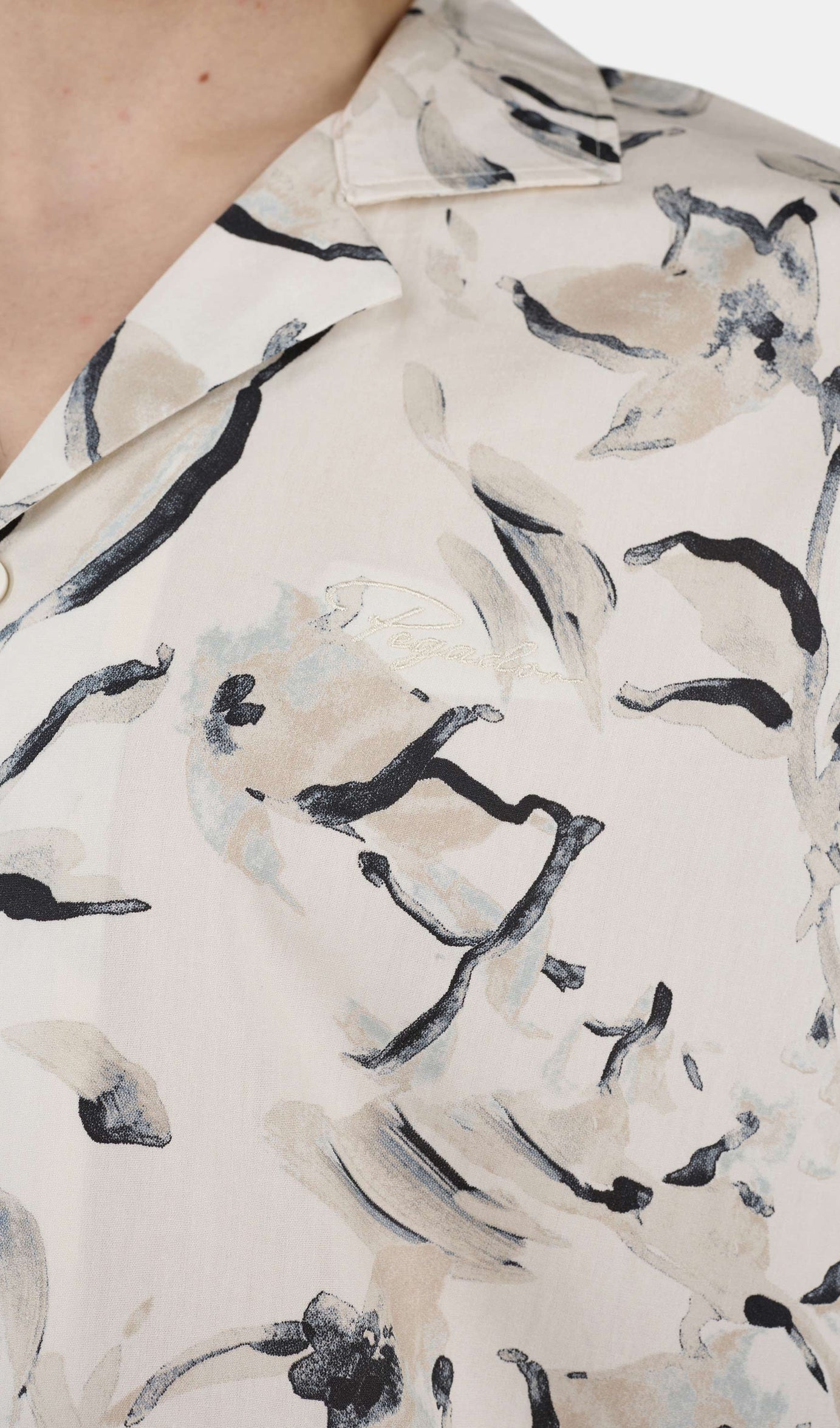 Novo Printed Summer Shirt Unbleached