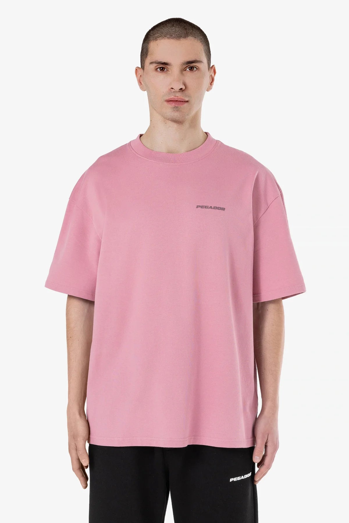 Logo Oversized Tee Washed Rust Pink Gum