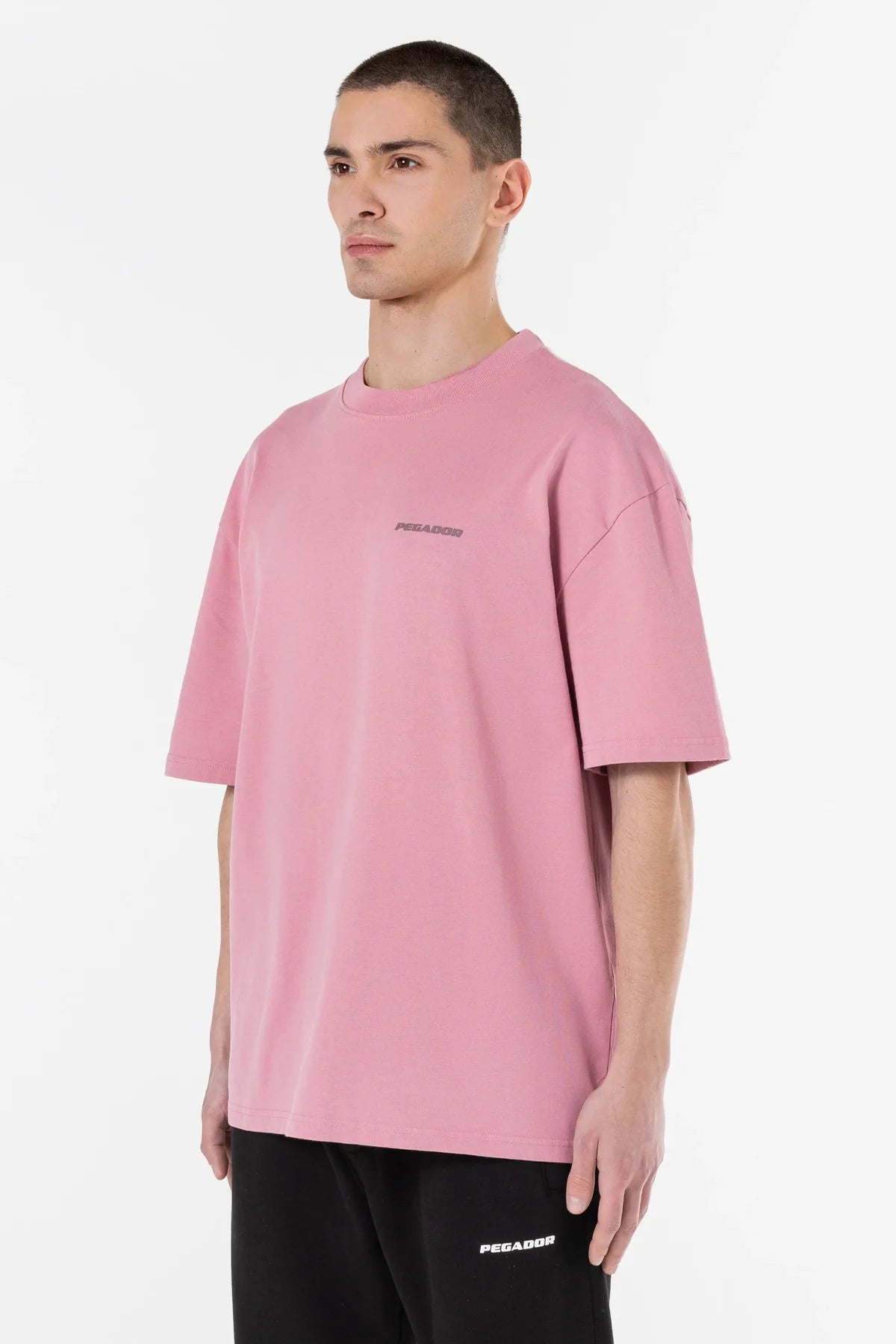 Logo Oversized Tee Washed Rust Pink Gum