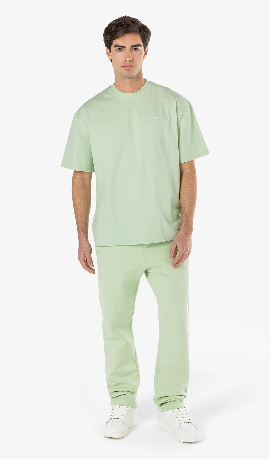 Logo Oversized Tee Washed Matcha Green Gum