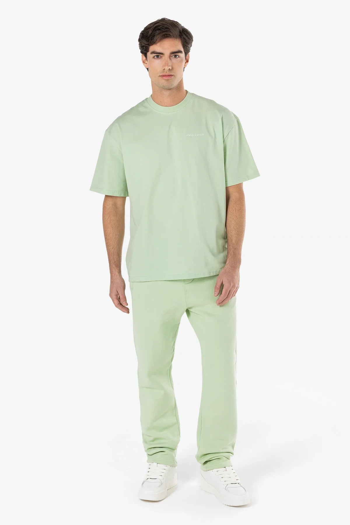 Logo Oversized Tee Washed Matcha Green Gum