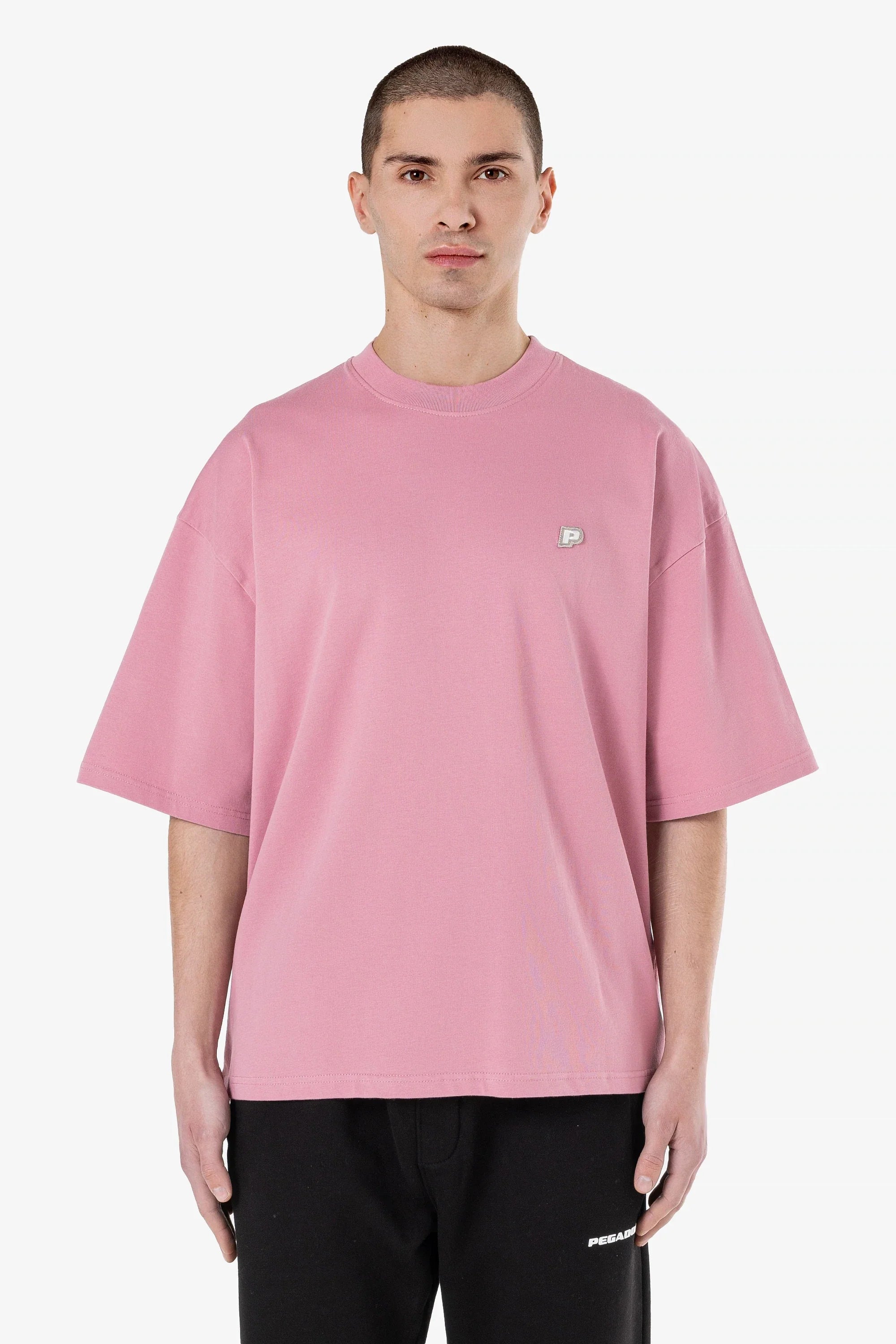 Leono Boxy Tee Washed Rust Pink