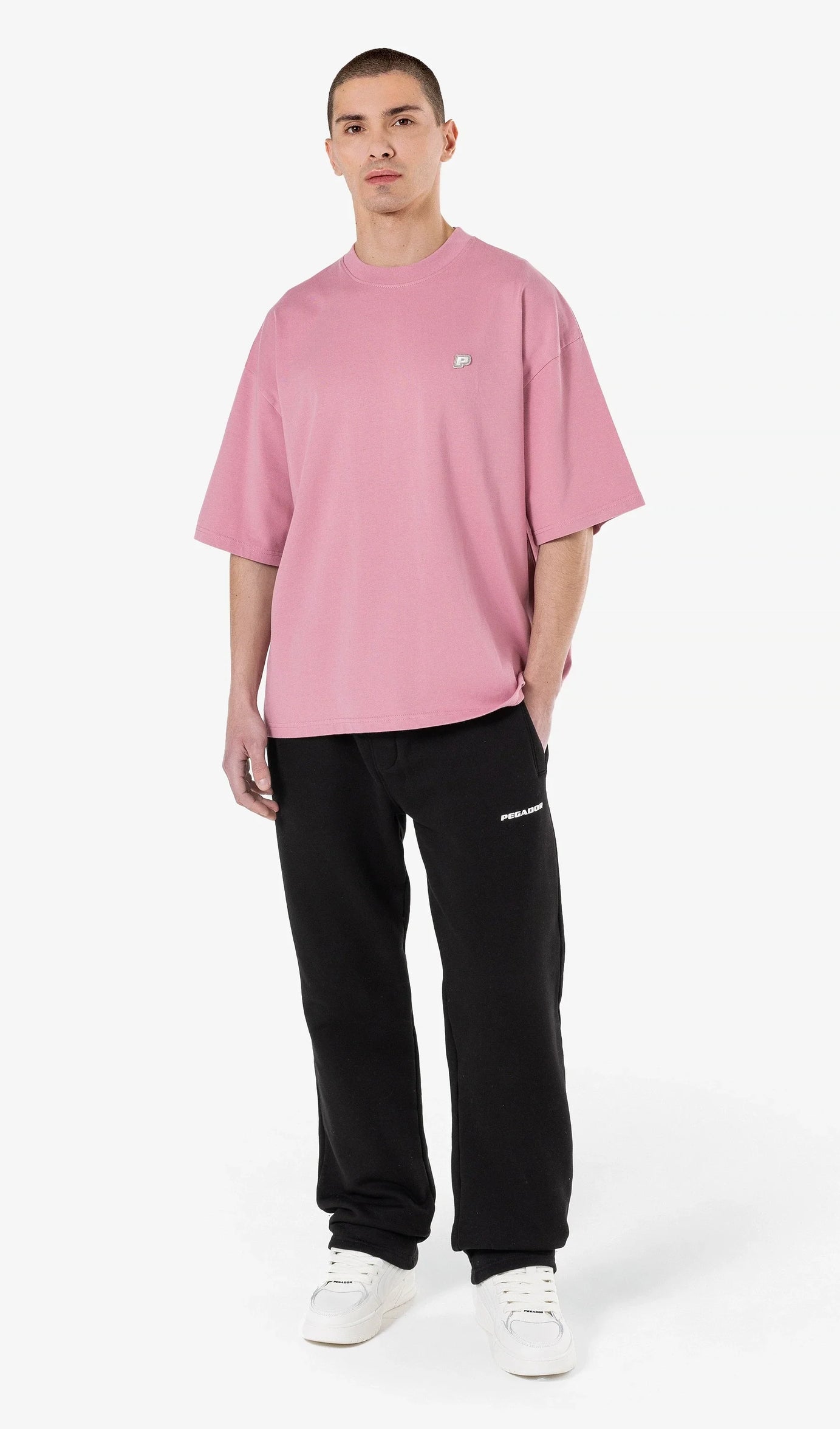 Leono Boxy Tee Washed Rust Pink