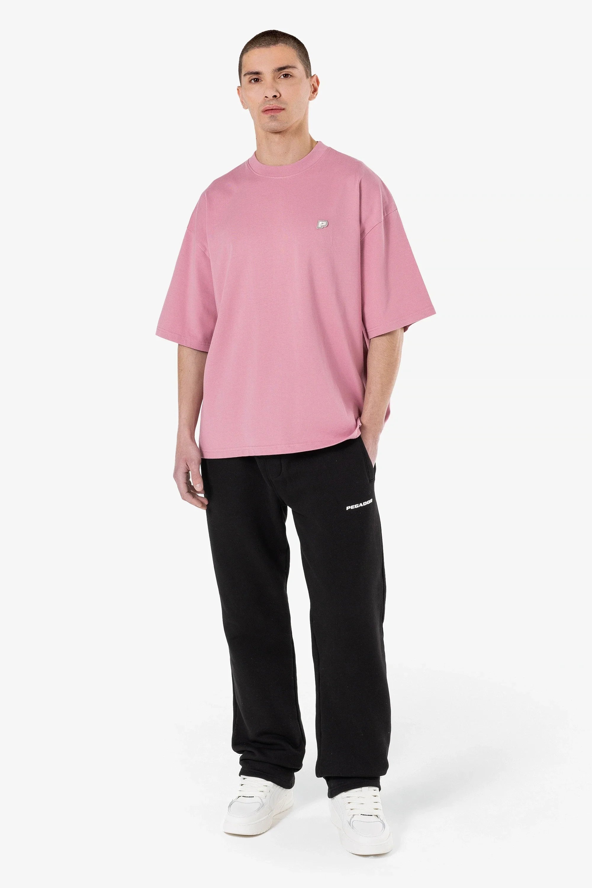 Leono Boxy Tee Washed Rust Pink