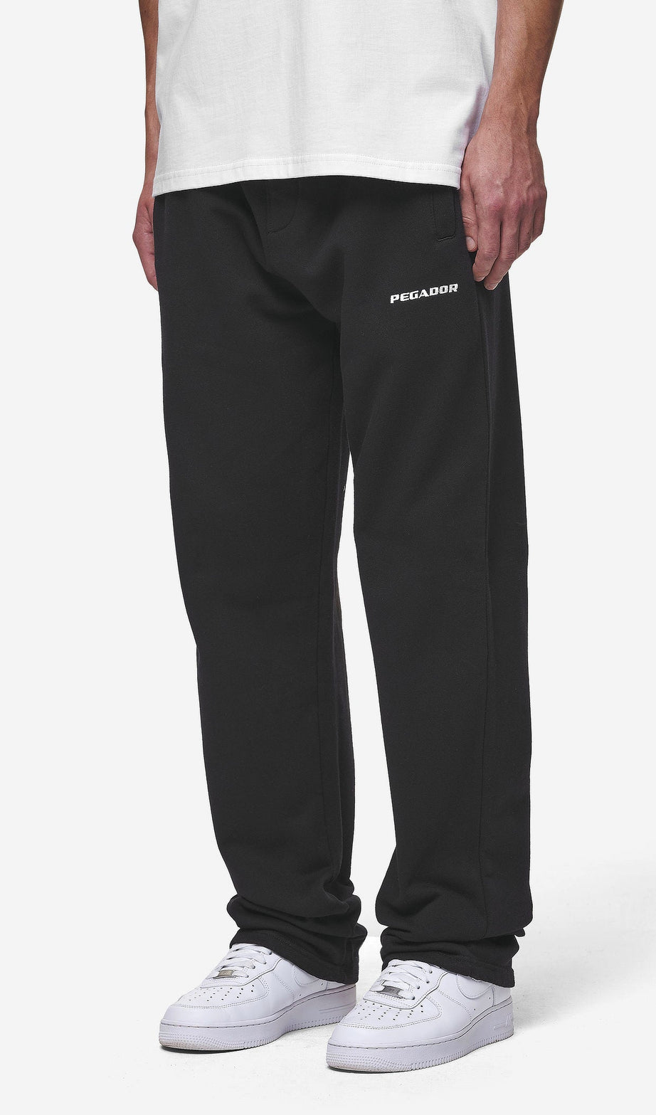 Logo Wide Sweat Pants Washed Black