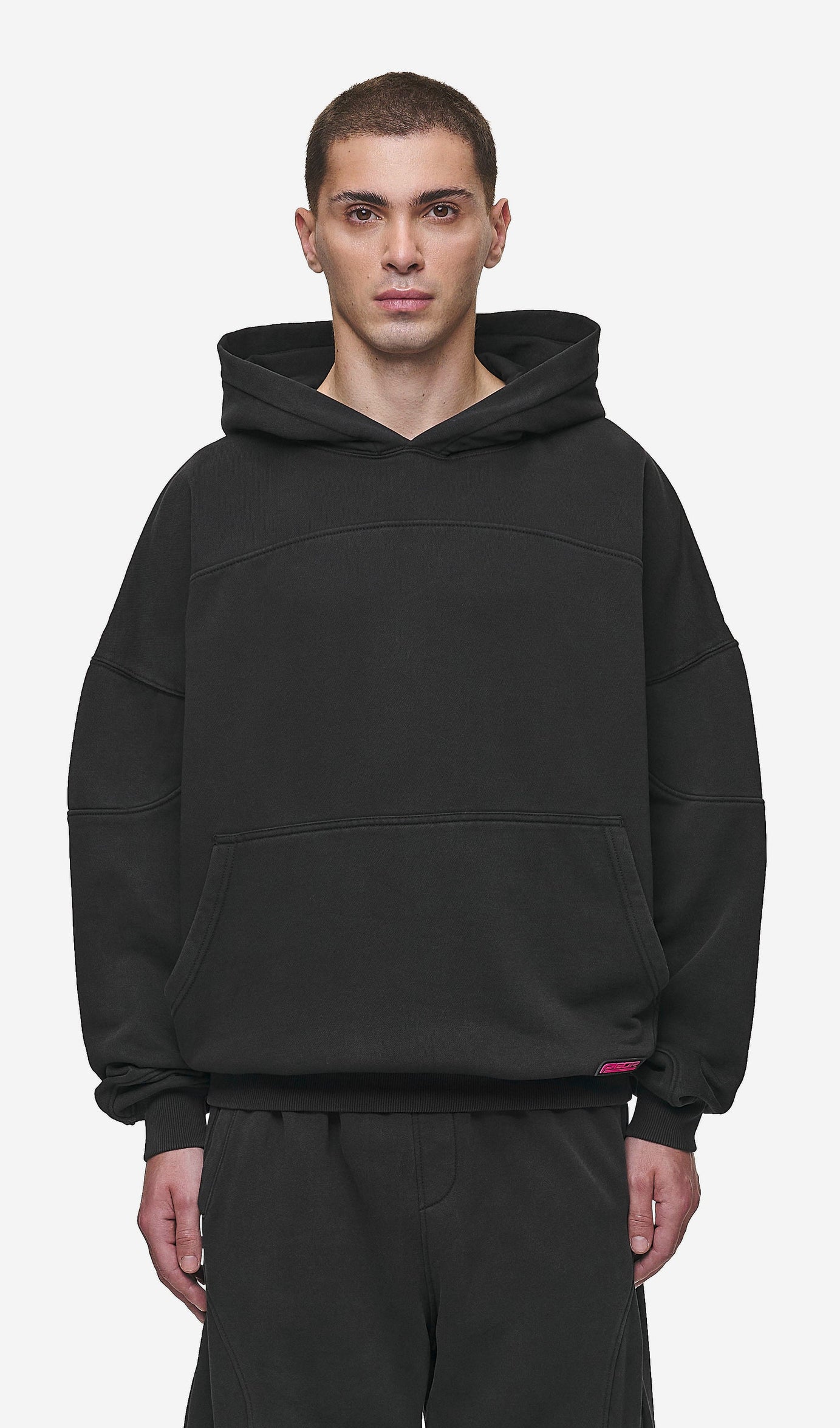 Conven Boxy Hoodie Vintage Black