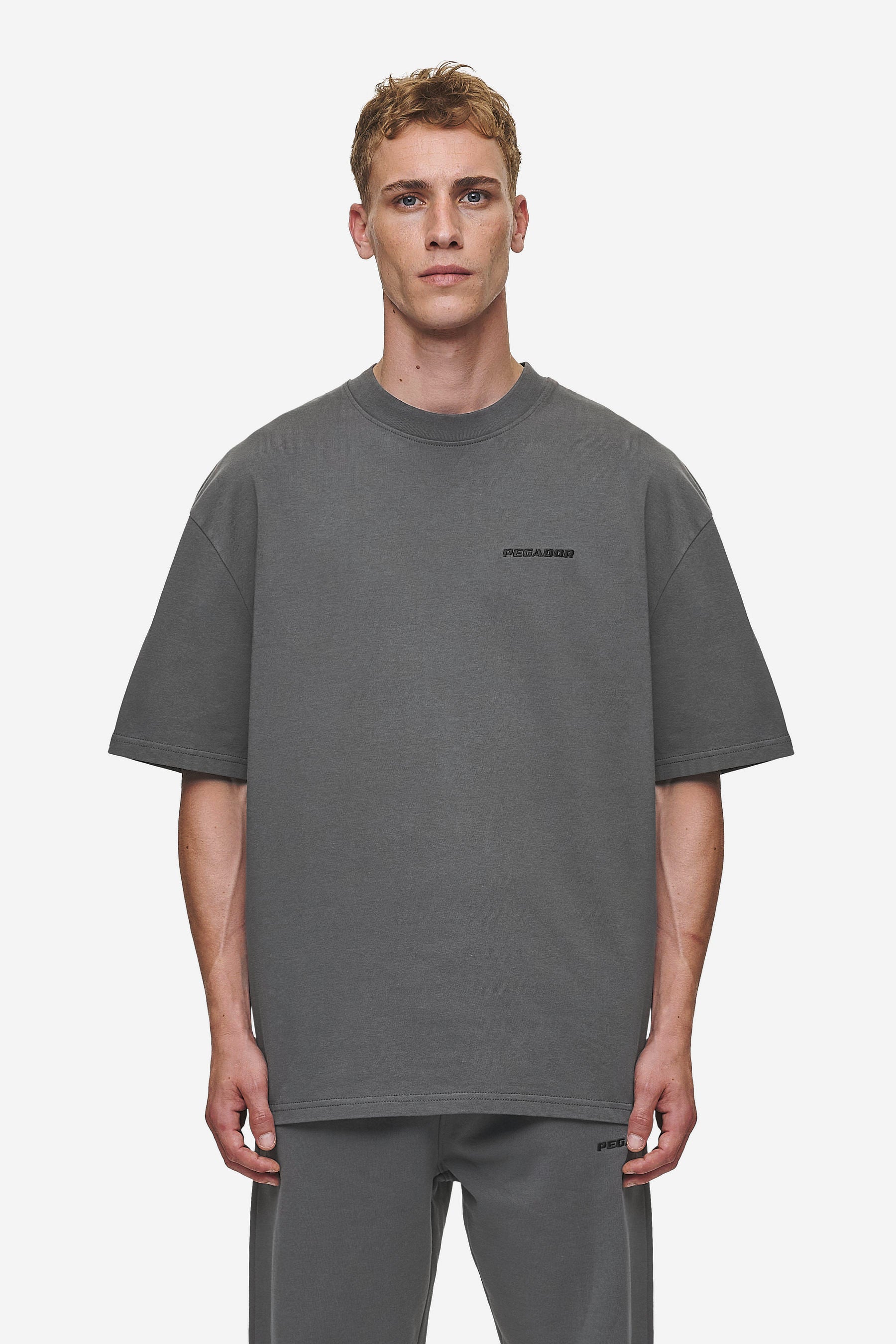 Logo Oversized Tee Washed Anthracite