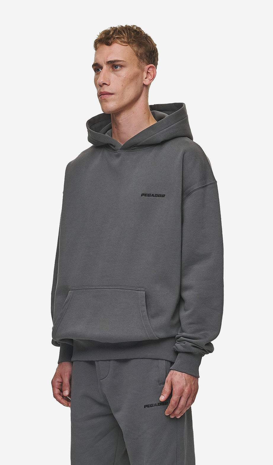Logo Oversized Hoodie Washed Anthracite