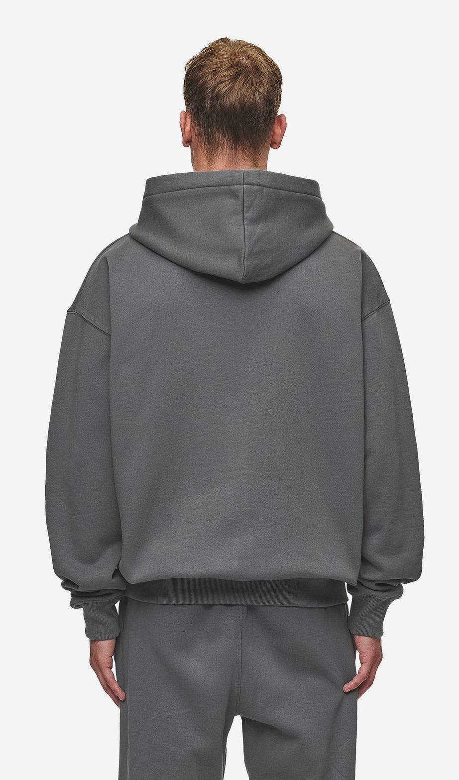 Logo Oversized Sweat Jacket Washed Anthracite