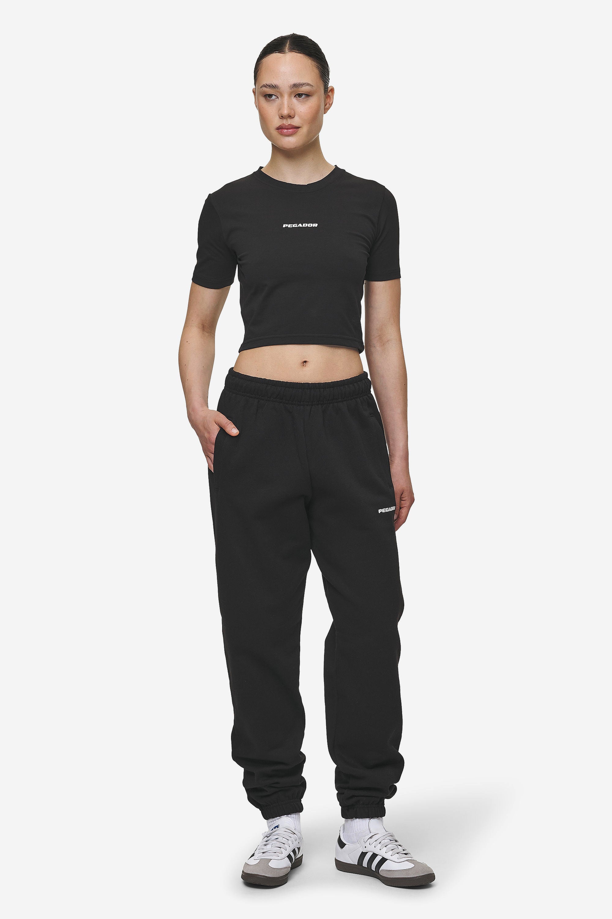 Villa High Waisted Sweat Pants Vintage black