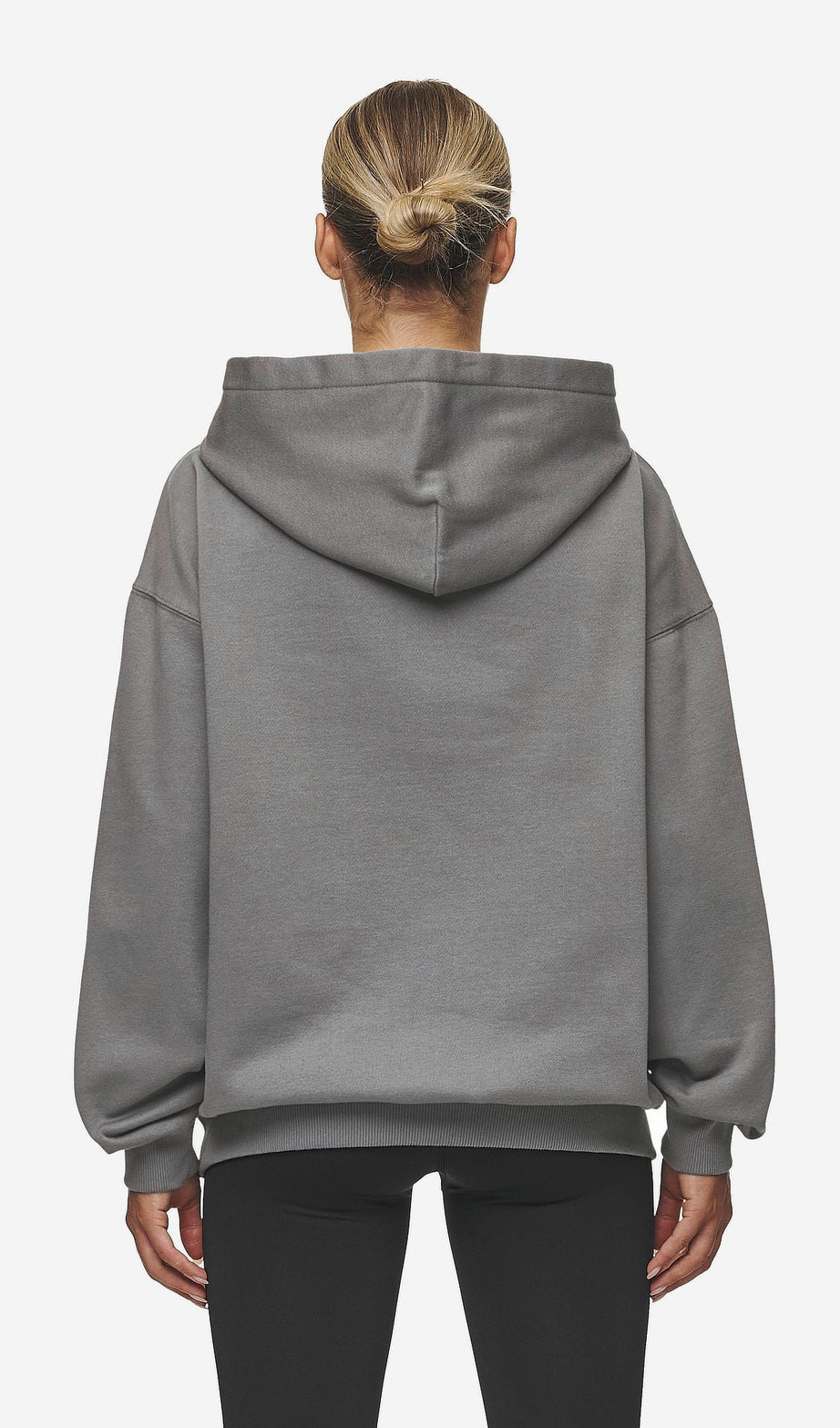 Clarita Logo Oversized Hoodie Washed Deep Grey White Gum