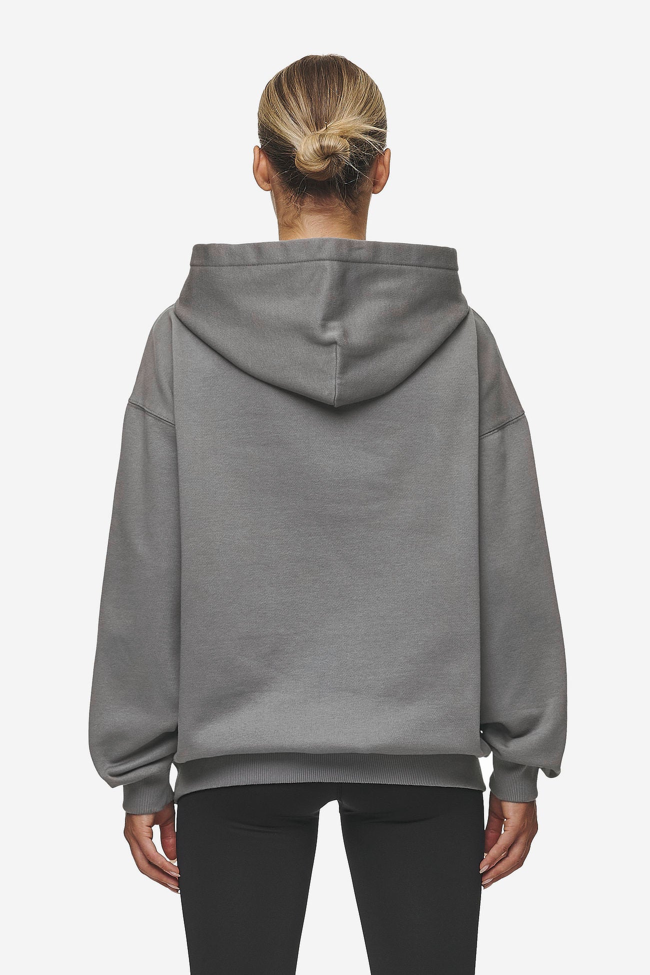 Clarita Logo Oversized Hoodie Washed Deep Grey White Gum