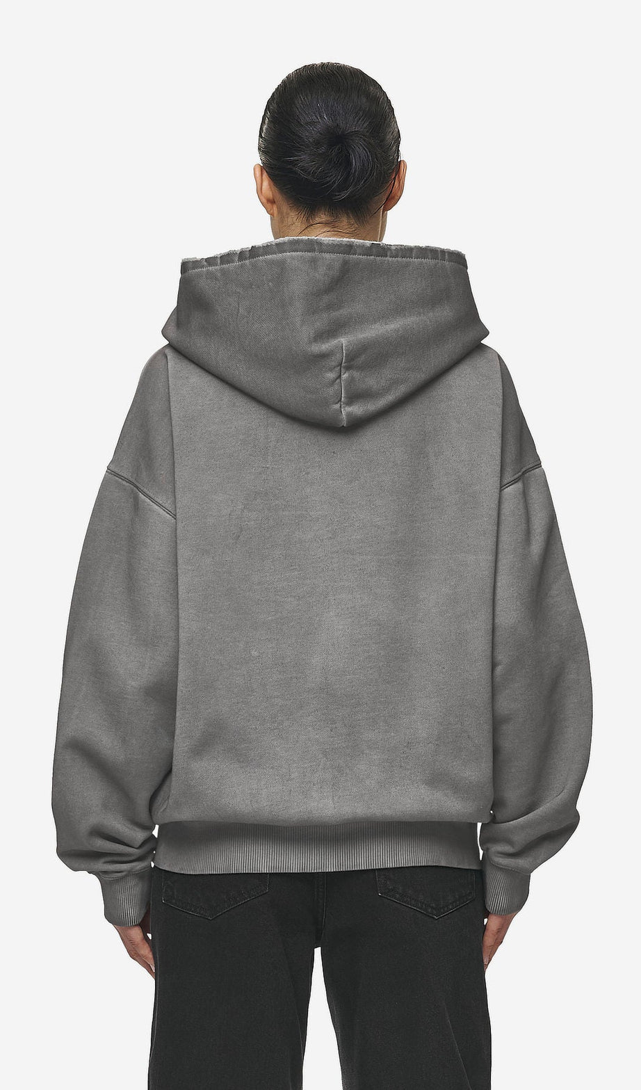 Julia Oversized Sweat Jacket Oil Dyed Deep Grey