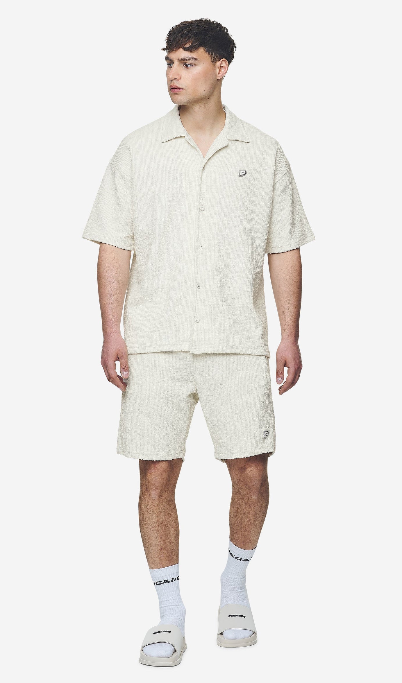 LIBCO STRUCTURED KNIT SHIRT SALTY CREAM