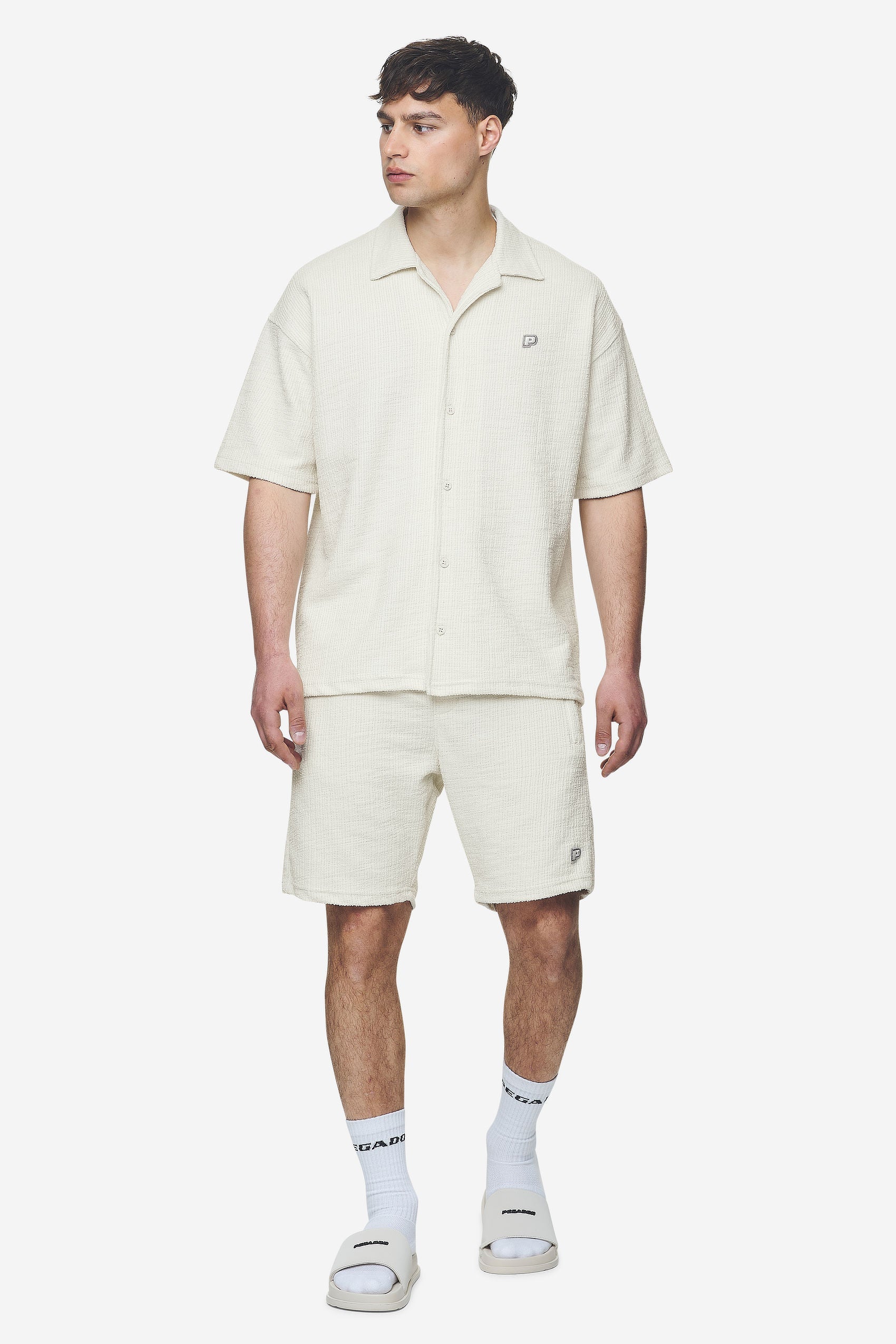 LIBCO STRUCTURED KNIT SHORTS SALTY CREAM