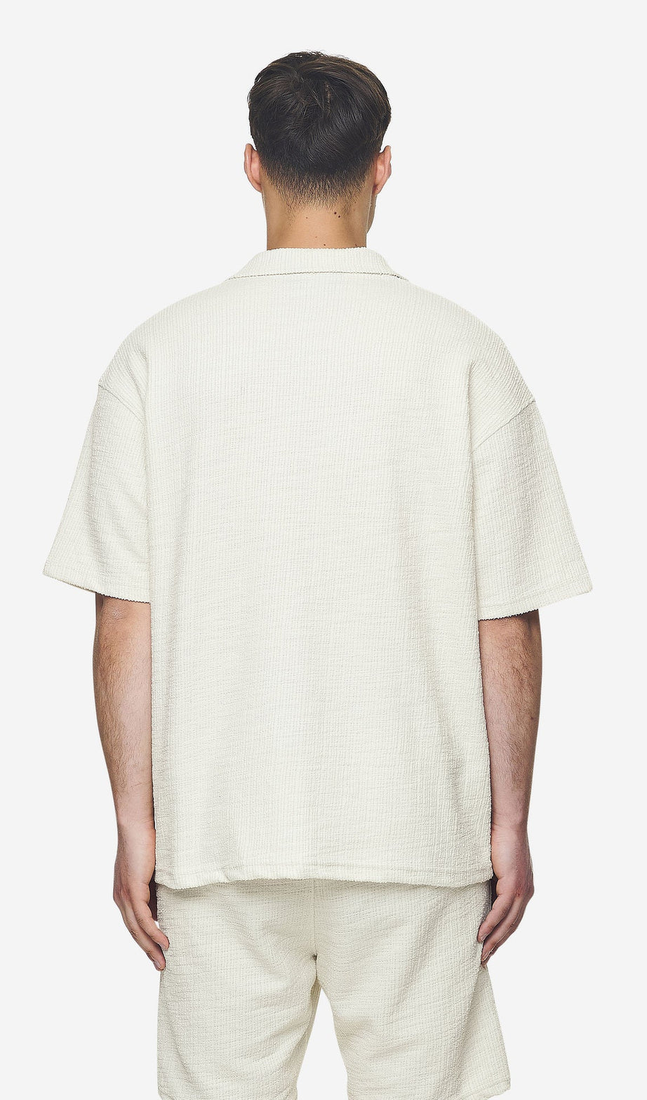 LIBCO STRUCTURED KNIT SHIRT SALTY CREAM