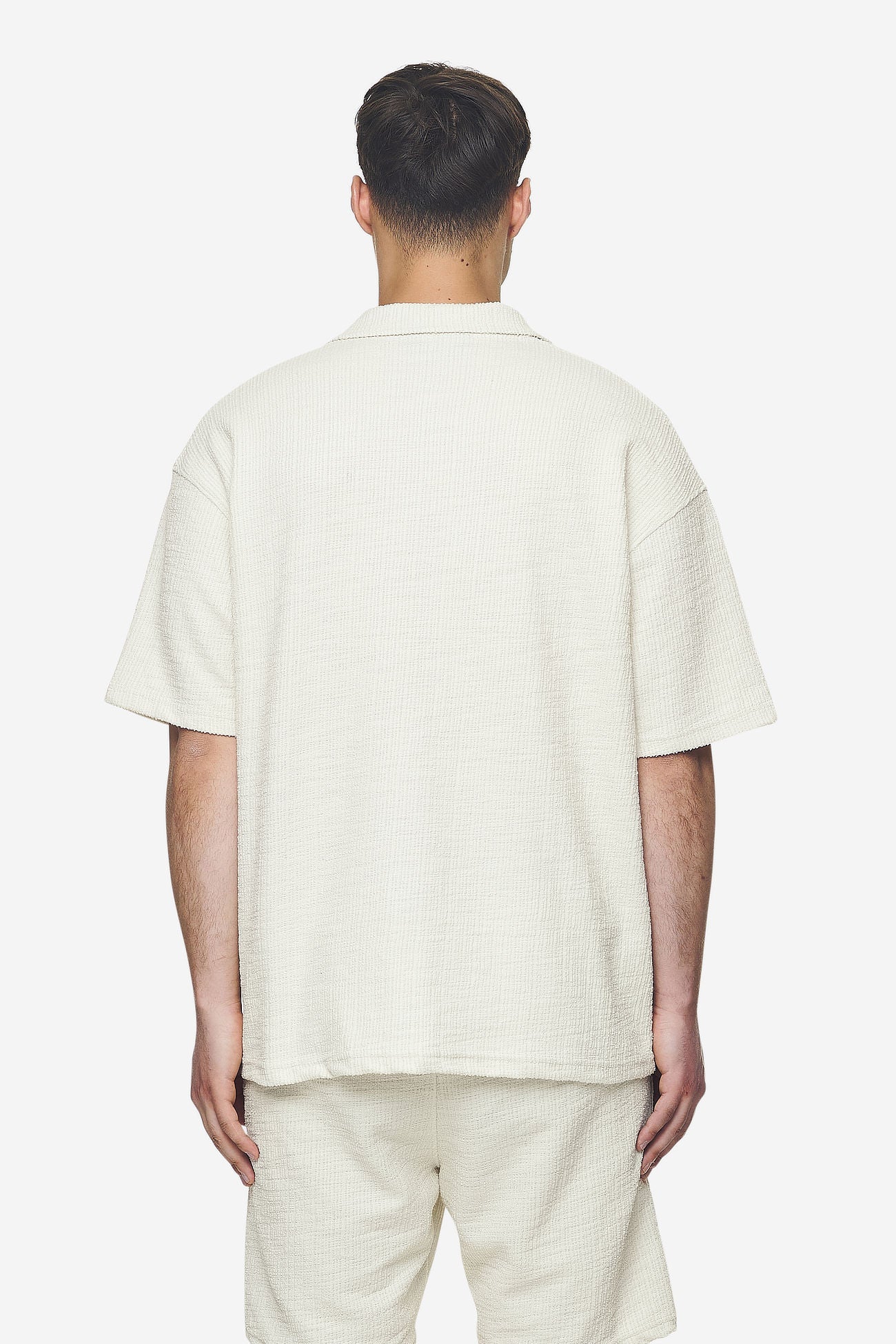 LIBCO STRUCTURED KNIT SHIRT SALTY CREAM