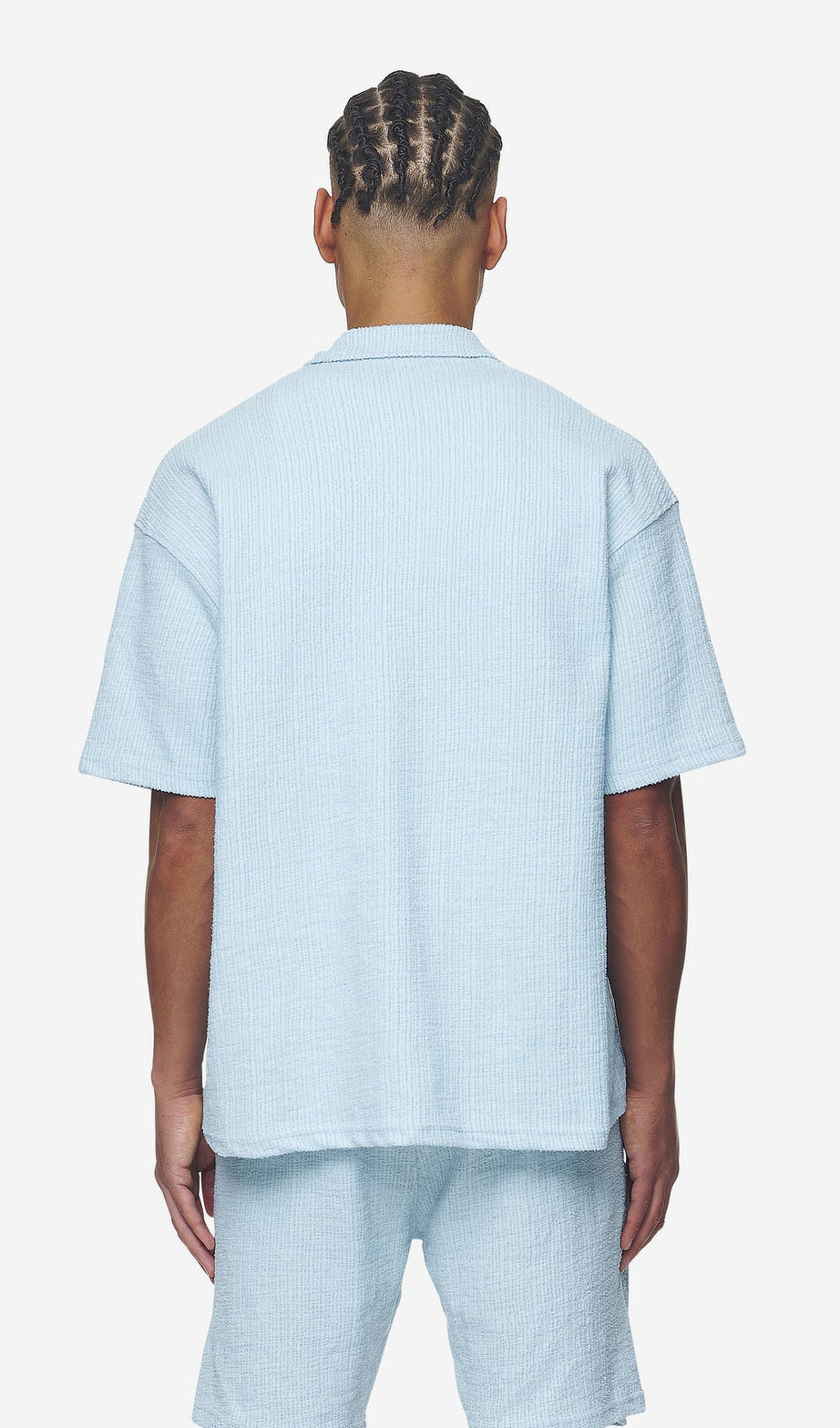 LIBCO STRUCTURED KNIT SHIRT BABY BLUE