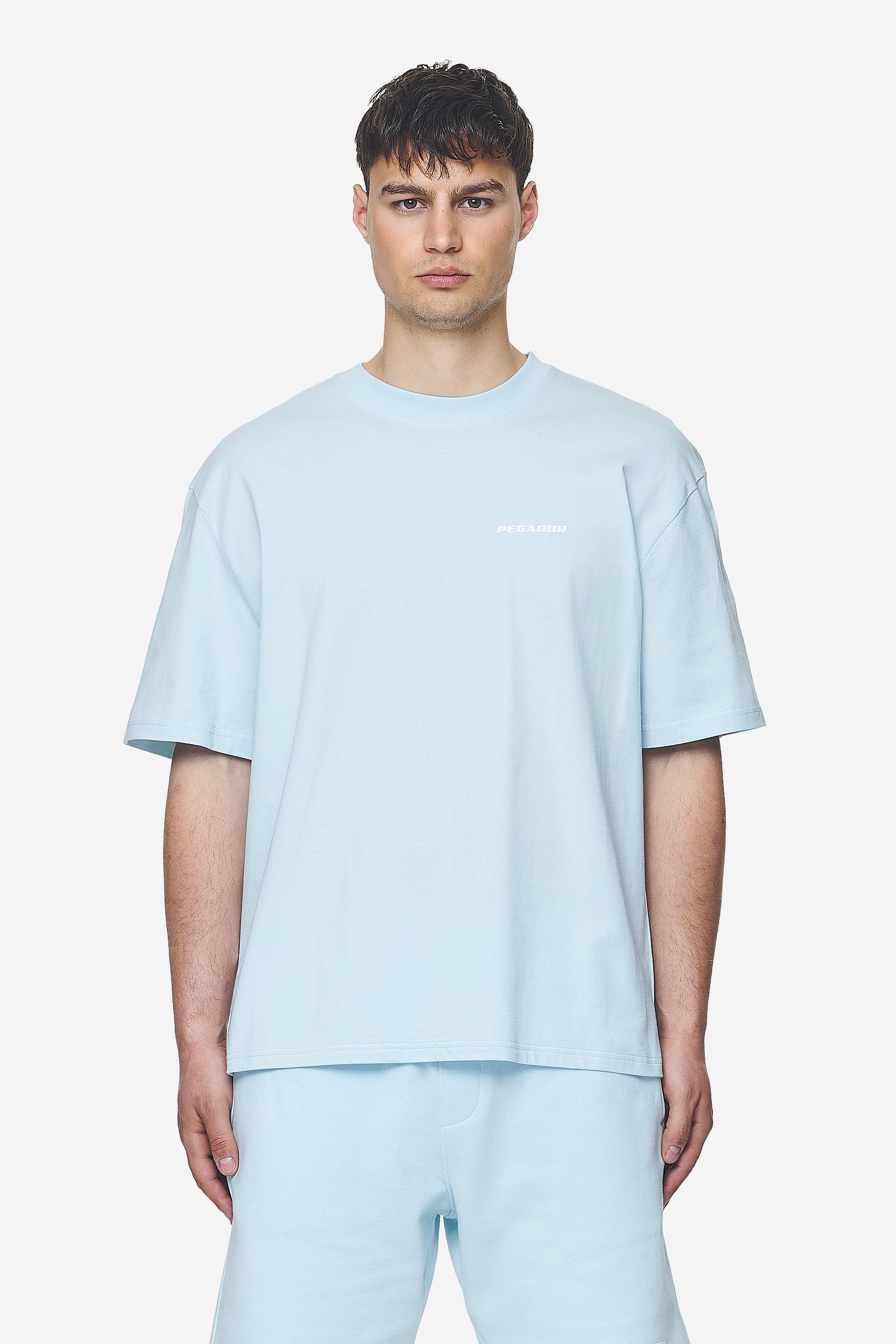 LOGO OVERSIZED TEE WASHED BABY BLUE WHITE GUM