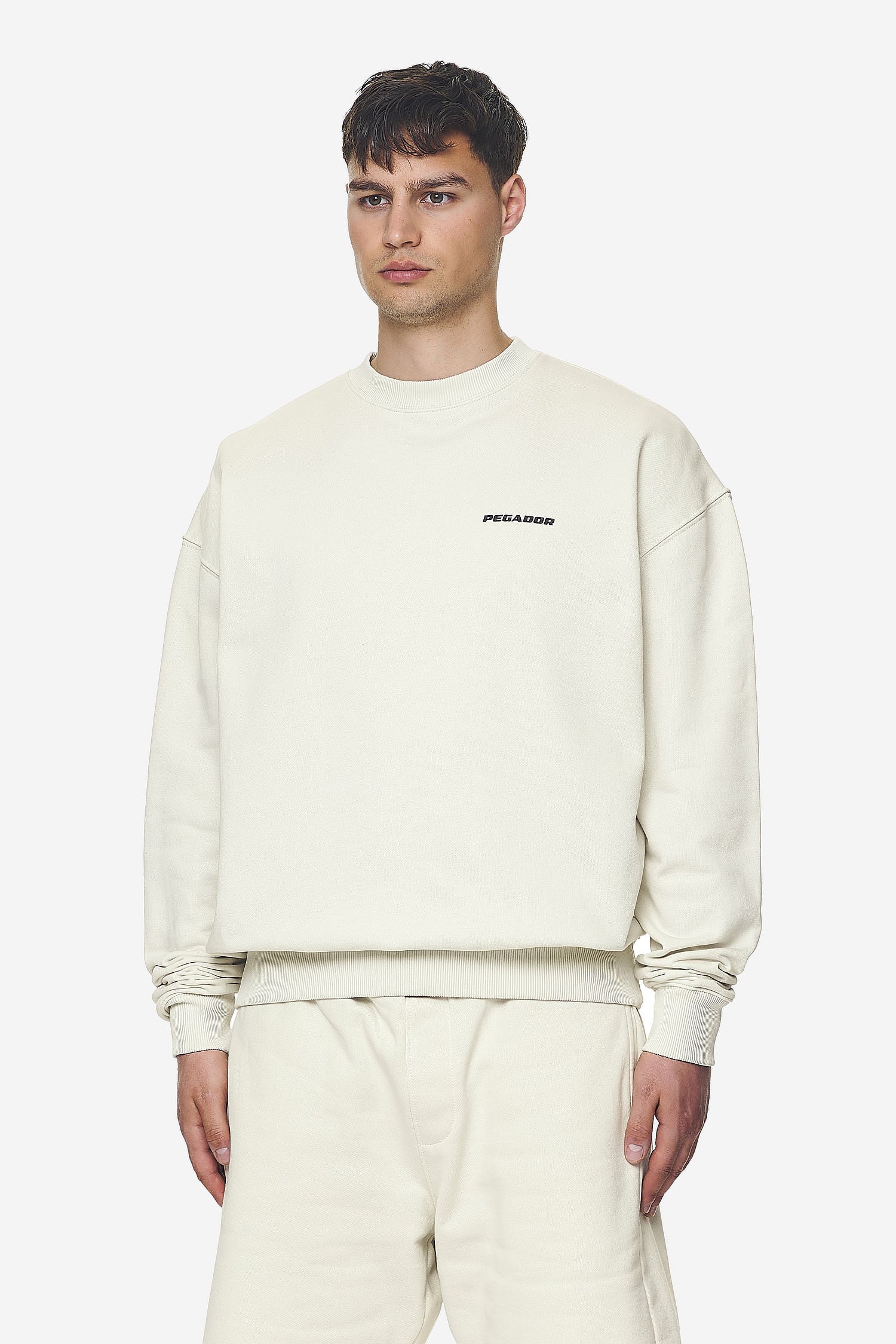 Logo Oversized Sweater light beige