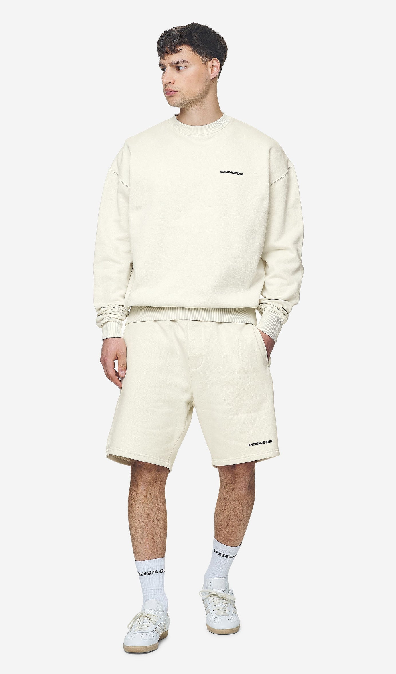 Logo Oversized Sweater light beige