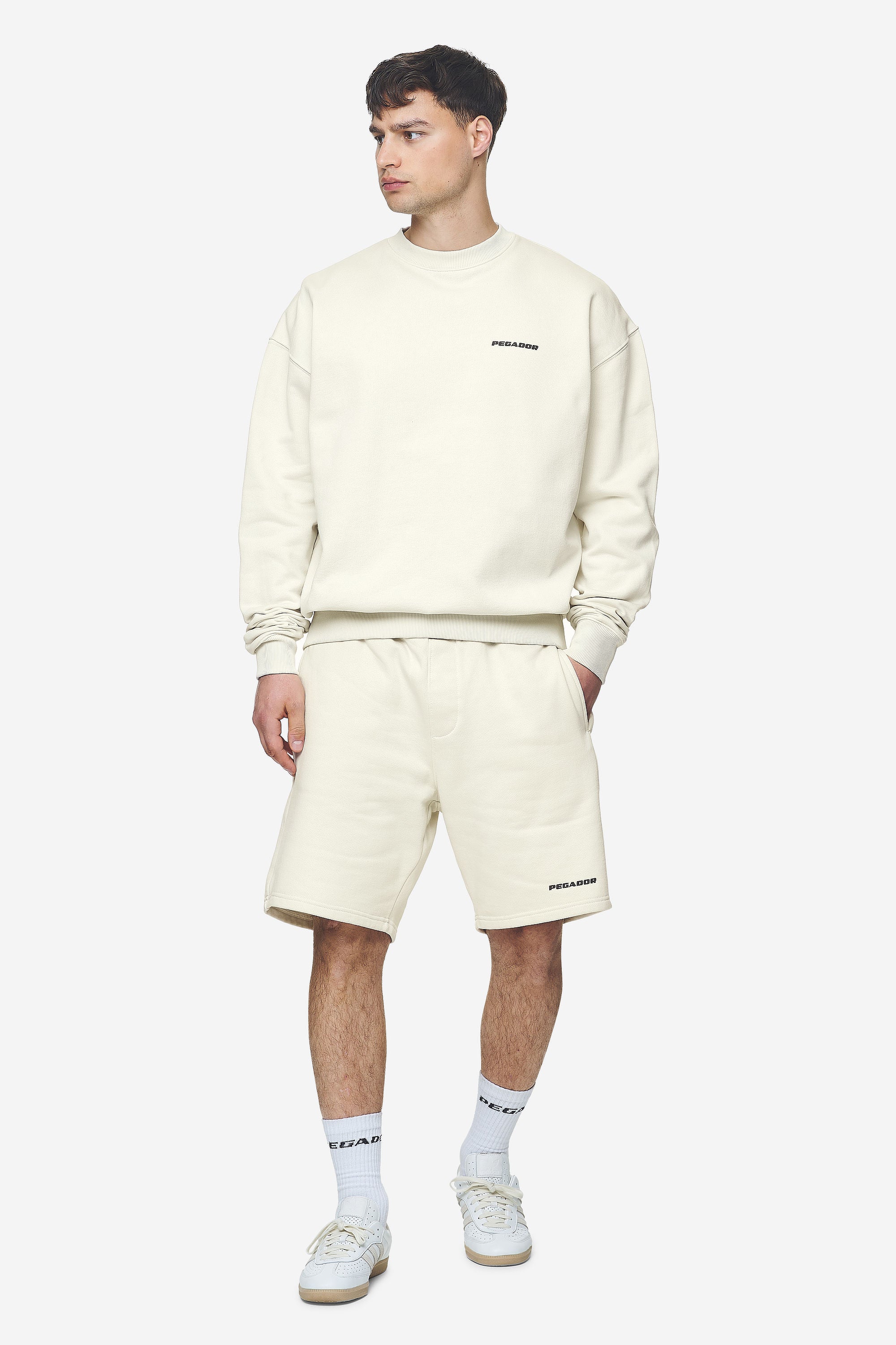 Logo Oversized Sweater light beige