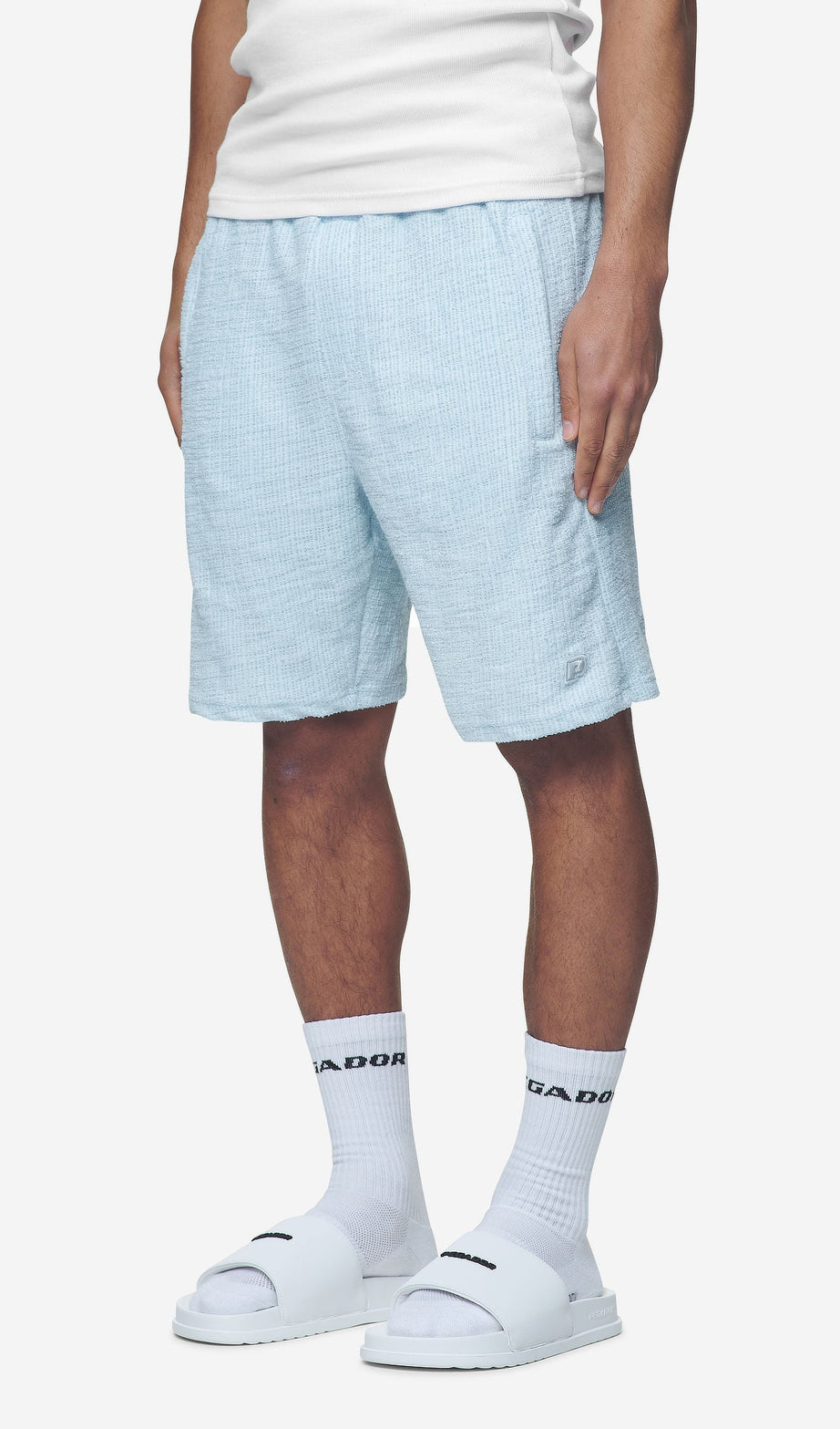 LIBCO STRUCTURED KNIT SHORTS BABY BLUE