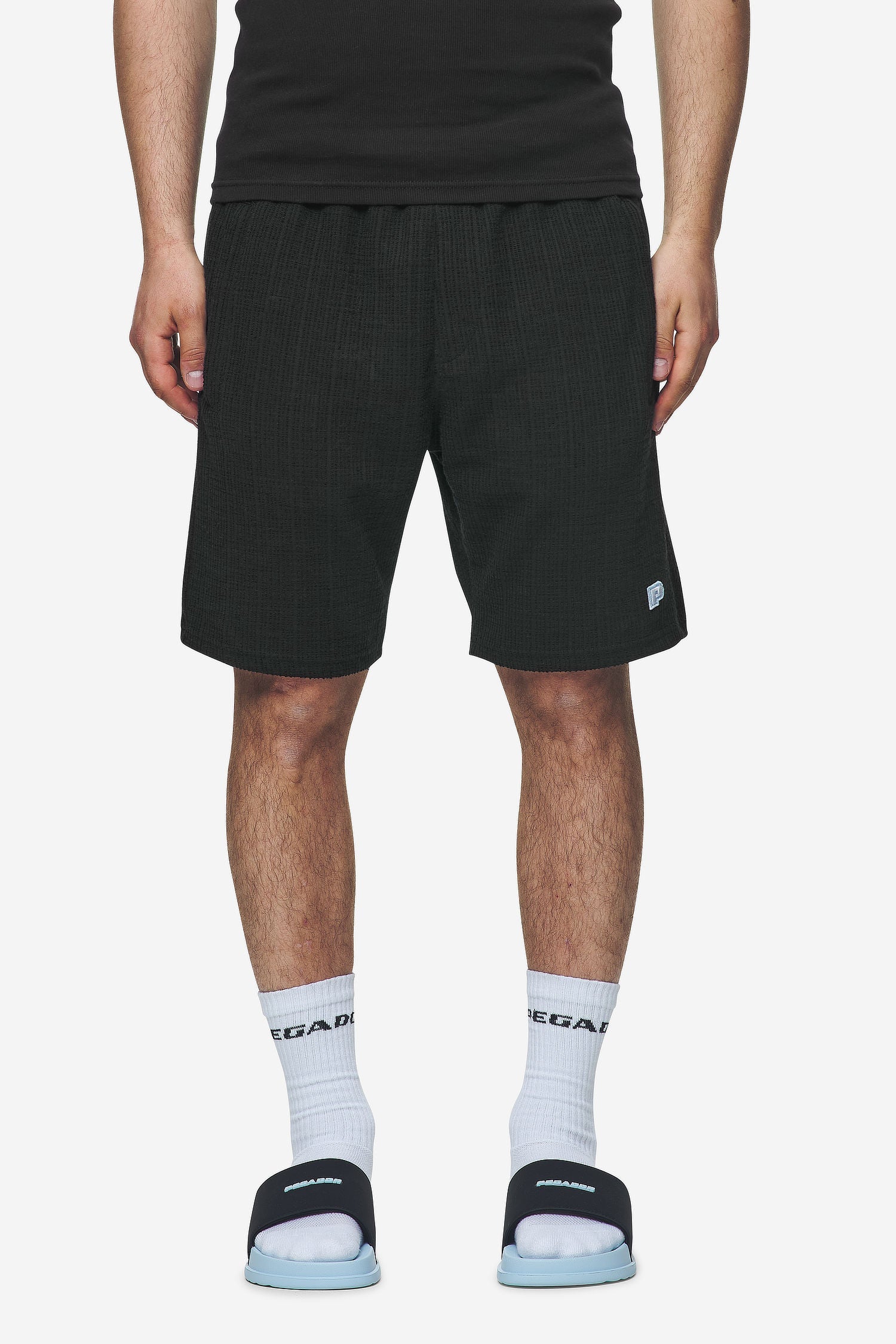LIBCO STRUCTURED KNIT SHORTS BLACK