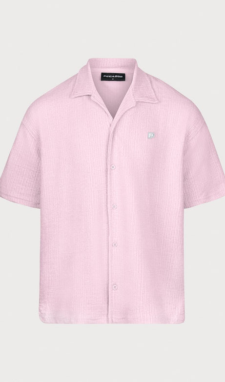 LIBCO STRUCTURED KNIT SHIRT BUBBLEGUM