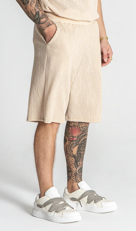 BEIGE RESORT SHORTS - Drakkar shop