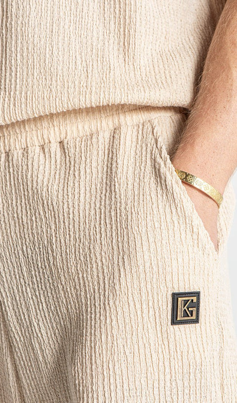 BEIGE RESORT SHORTS - Drakkar shop