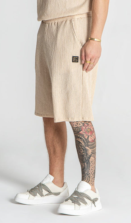 BEIGE RESORT SHORTS - Drakkar shop