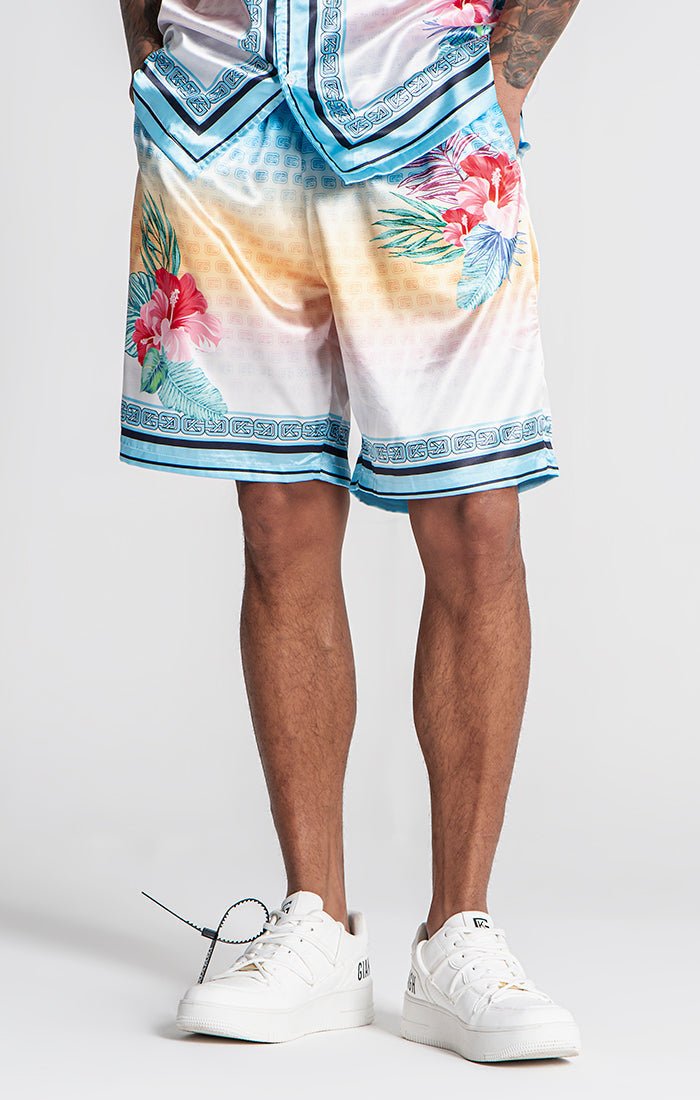 BLUE TROPICANA SHORTS - Drakkar shop