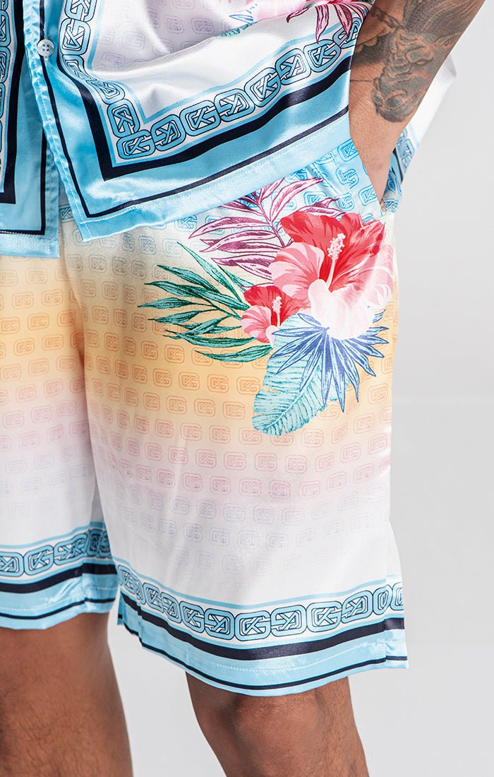 BLUE TROPICANA SHORTS - Drakkar shop