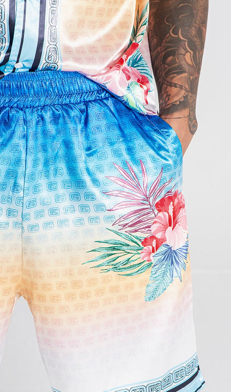 BLUE TROPICANA SHORTS - Drakkar shop