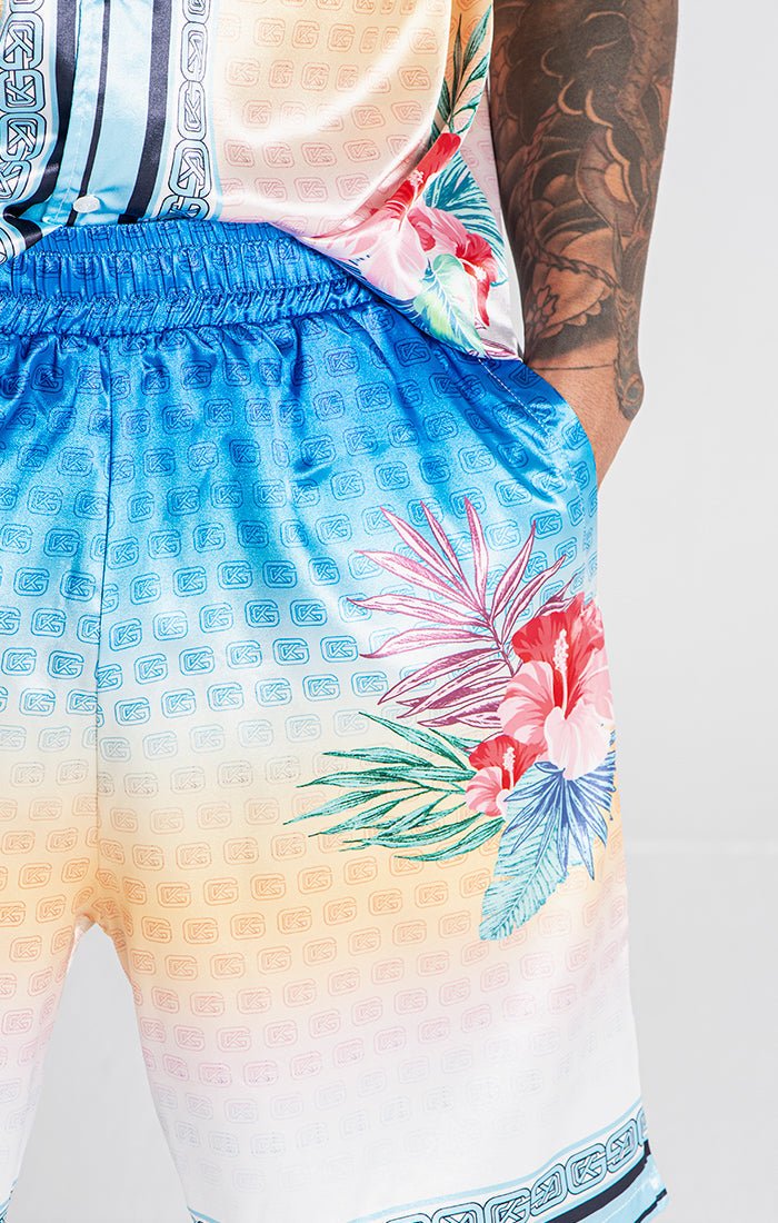 BLUE TROPICANA SHORTS - Drakkar shop