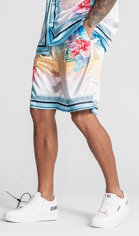 BLUE TROPICANA SHORTS - Drakkar shop