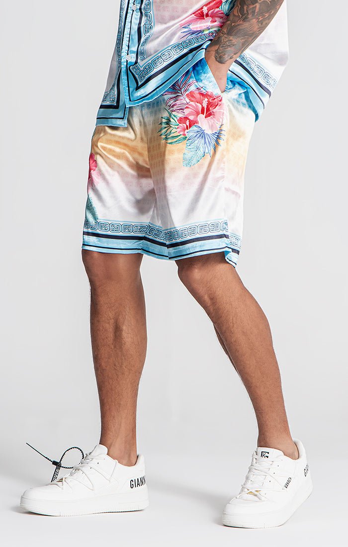 BLUE TROPICANA SHORTS - Drakkar shop