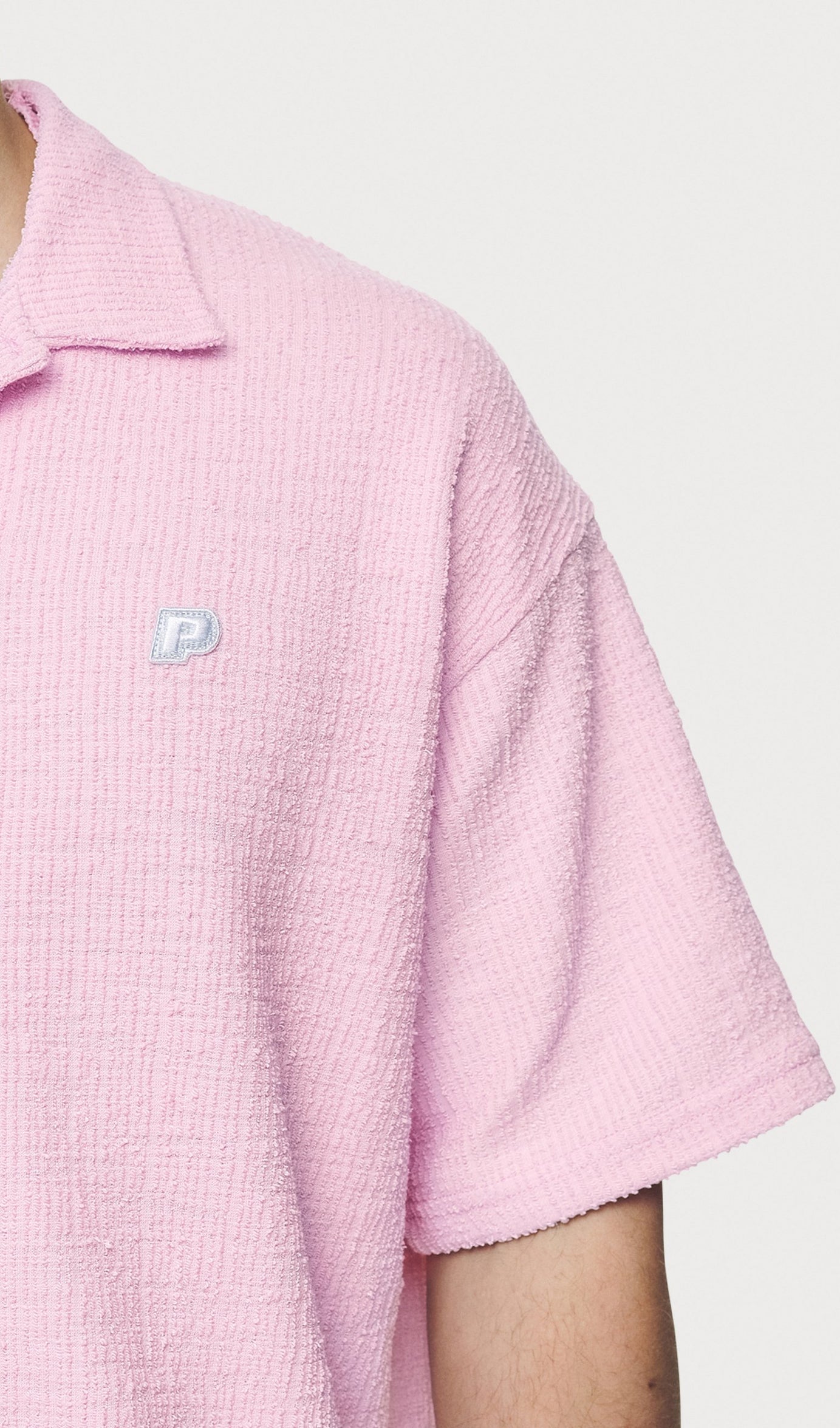 LIBCO STRUCTURED KNIT SHIRT BUBBLEGUM