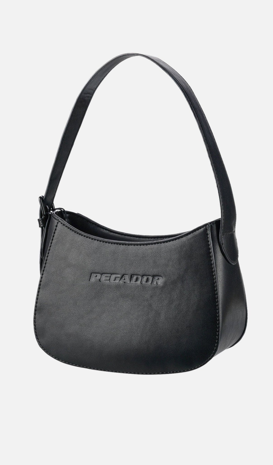 MONA LOGO FAUX LEATHER HANDBAG BLACK - Drakkar shop