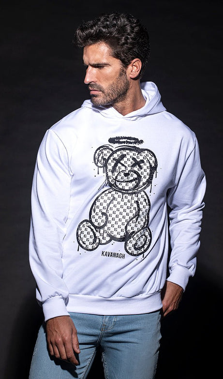 WHITE ANNIVERSARY TED HOODIE - Drakkar shop