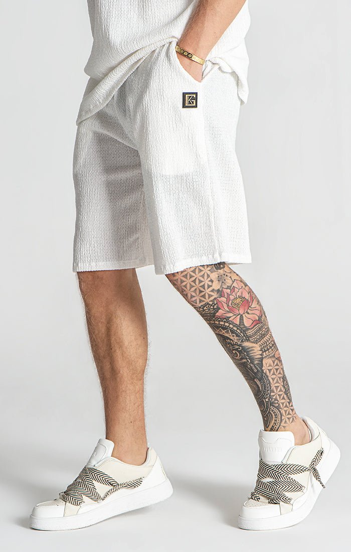 WHITE RESORT SHORTS - Drakkar shop