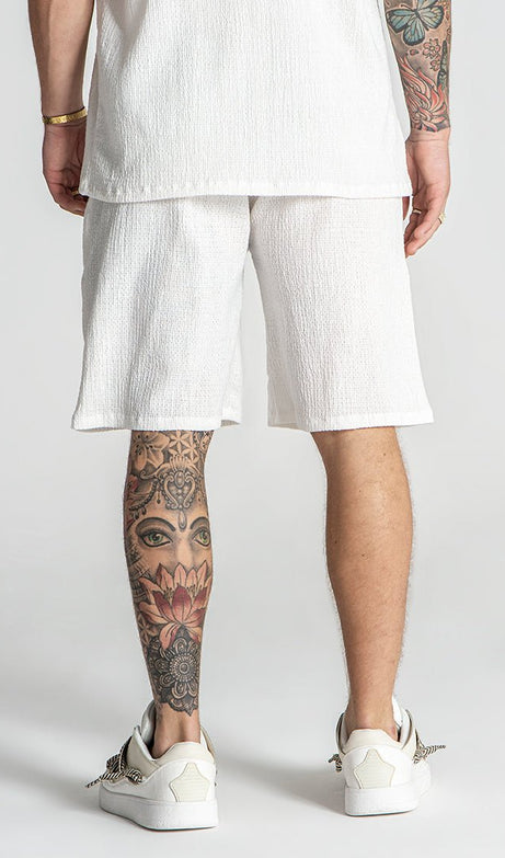 WHITE RESORT SHORTS - Drakkar shop